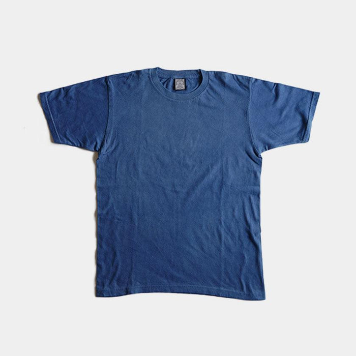 Natural indigo-dyed cotton T-shirt, one-color dyeing | Indigo Kesennuma, Japan