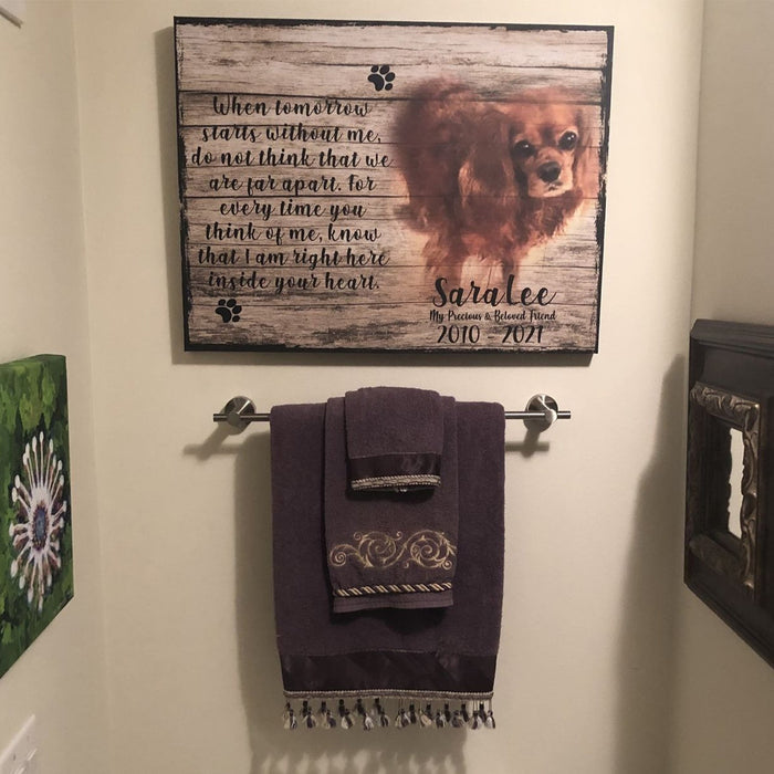 Tailored Canvases Personalized Pet Memorial Canvas Sign — USA Made