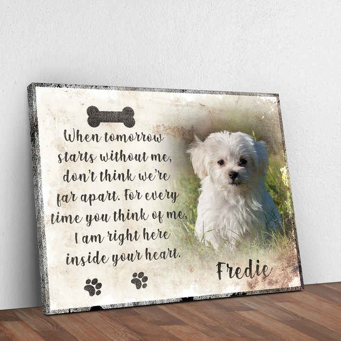 Tailored Canvases Personalized Pet Memorial Canvas Sign — USA Made