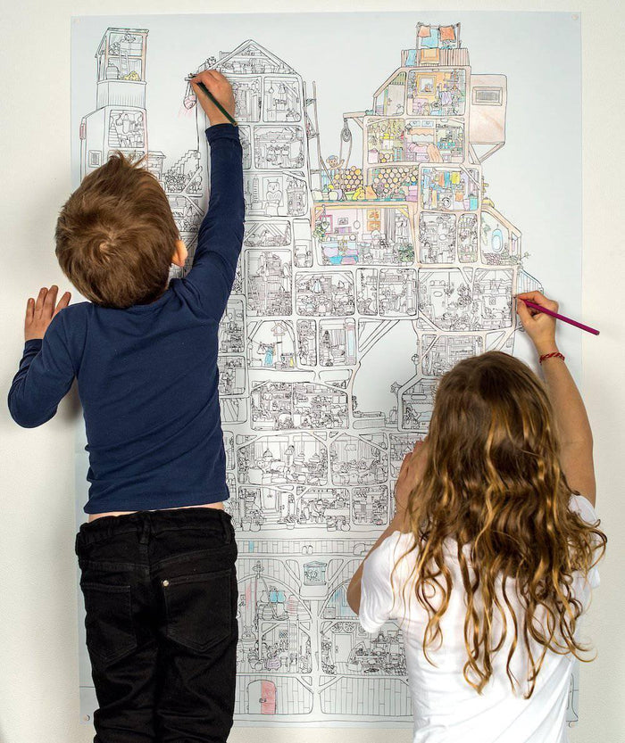The Mouse Mansion Sam and Julia XL Colouring Sheet  RESTOCKED.