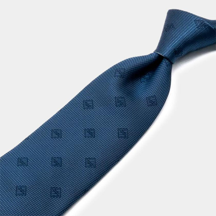 [TIE] ORIGINAL LOGO DEEP INDIGO | JAPANESE SILK | SHAKUNONE (WITH GIFT PAPER BAG)