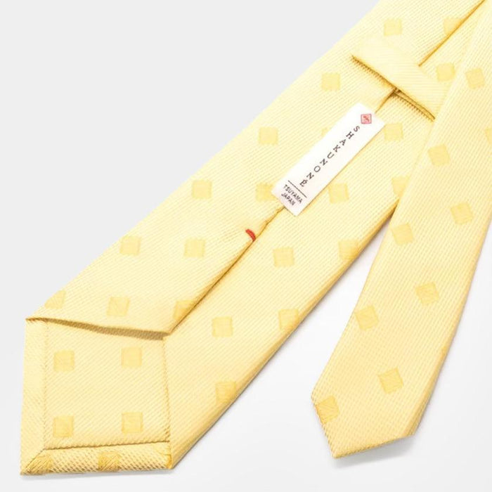 [TIE] ORIGINAL LOGO LEMON COLOR | JAPANESE SILK | SHAKUNONE (WITH GIFT PAPER BAG)