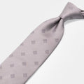 [TIE] ORIGINAL LOGO MILD SILVER | JAPANESE SILK | SHAKUNONE (WITH GIFT PAPER BAG)