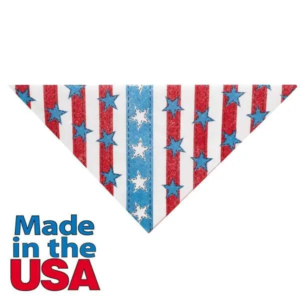 Top Performance American Denim Dog Bandana Patriotic Style 2-Pack