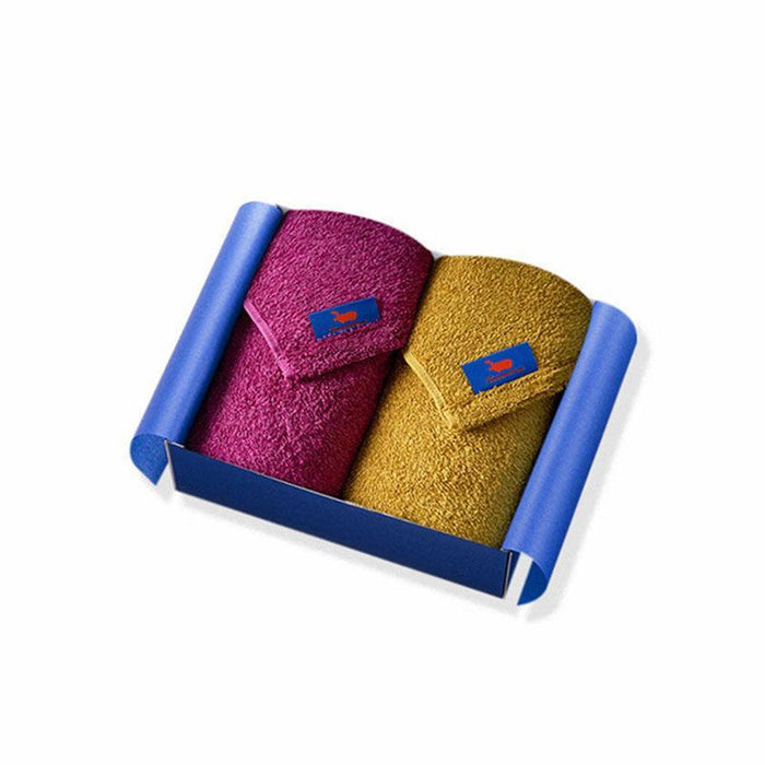 [TOWELS] FACE TOWEL * 2 (CASSIS, GOLD) | ORGANIC TOWEL | HIPPOPOTAMUS