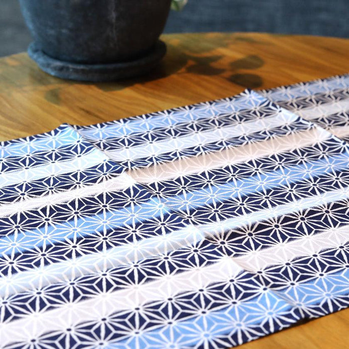 [TOWELS] HEMP LEAF STRIPES | YOKOHAMA DYEING | HAMAMONYO