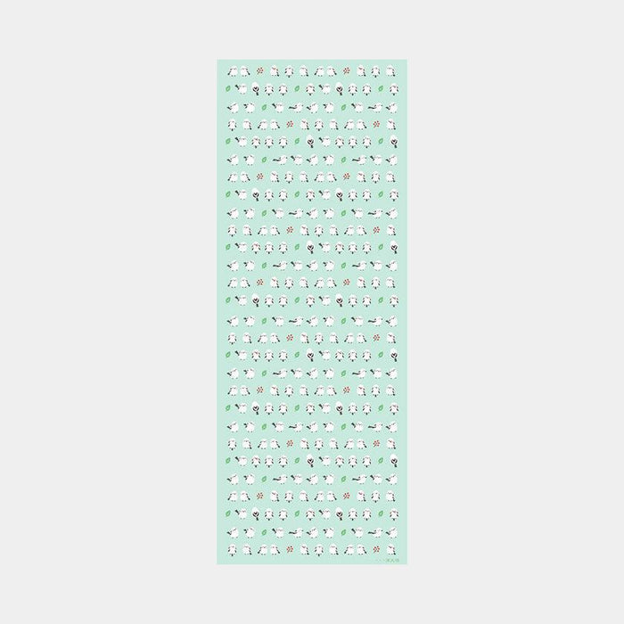 [TOWELS] LONG-TAILED TIT EMERALD BLUE | YOKOHAMA DYEING | HAMAMONYO