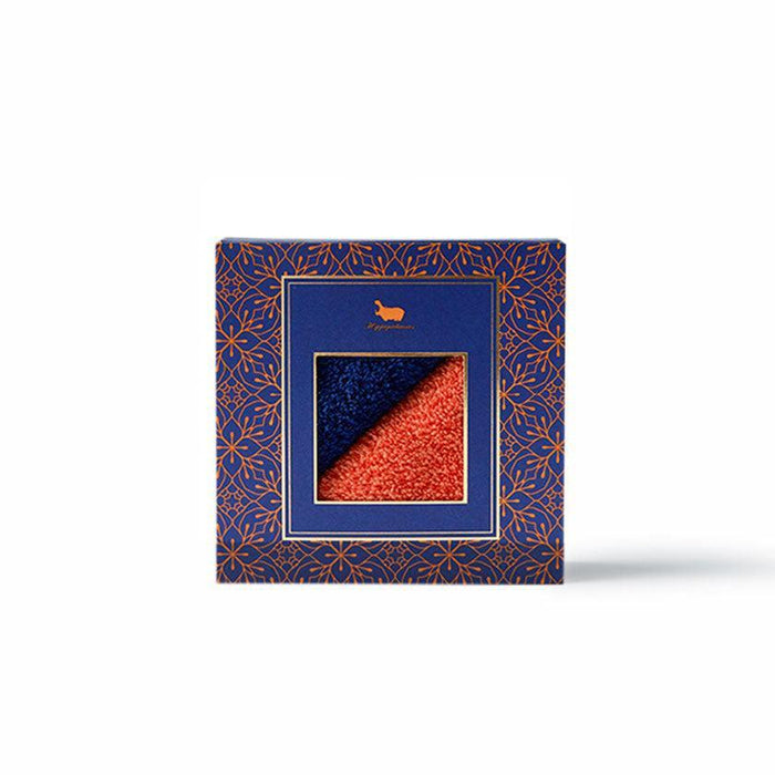 [TOWELS] MINI CHIEF TOWEL * 2 (ORANGE, NAVY) | ORGANIC TOWEL | HIPPOPOTAMUS