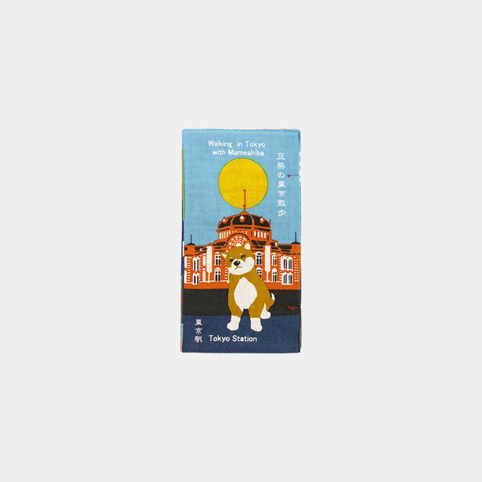 [TOWELS] TENUGUI MAME-SHIBA'S TOKYO WALK | YOKOHAMA DYEING | HAMAMONYO