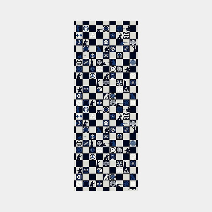 [TOWELS] TENUGUI SAMURAI CHECKERED PATTERN | YOKOHAMA DYEING | HAMAMONYO
