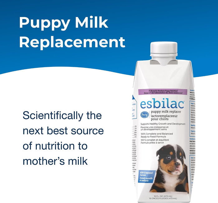 Toy Breed Puppy Feeding Bundle – Esbilac Liquid 16 oz & 2 oz Nursing Bottle
