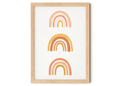 Trio of Earth Rainbows Nursery Print A4.
