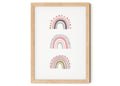 Trio of Rainbows Nursery Print A4.