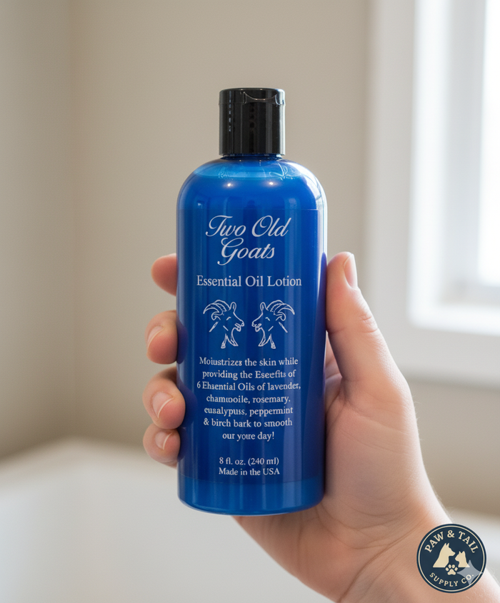 Two Old Goats Essential Lotion for Tired Muscles Nourishing Goat Milk 8 oz.