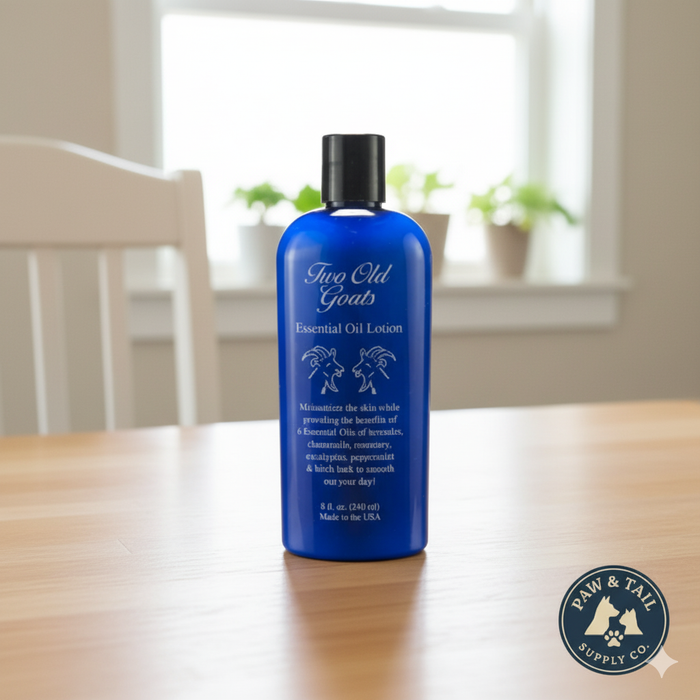 Two Old Goats Essential Lotion for Tired Muscles Nourishing Goat Milk 8 oz.