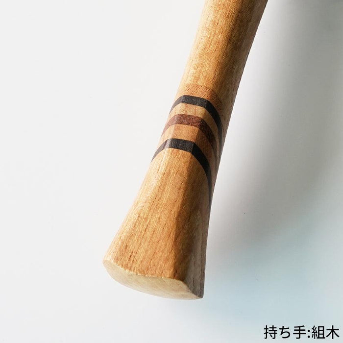 [UMBRELLA] PARASOL ZEBRA KHAKI (BRAIDED WOOD) | HAND PRINTING