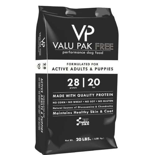 Valu-Pak Free 28-20 Puppies Dry Dog Food Grain-Free High Protein 20lbs.