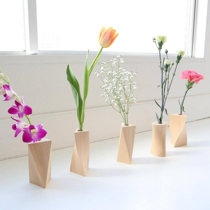 [VASE] FLOWER VASE (6FACES) | WOODWORKING | KINO-SACHI