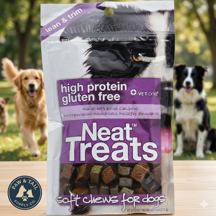 Vet One Neat Treats High Protein Gluten Free Soft Chews for Dogs Real Chicken 4 oz.