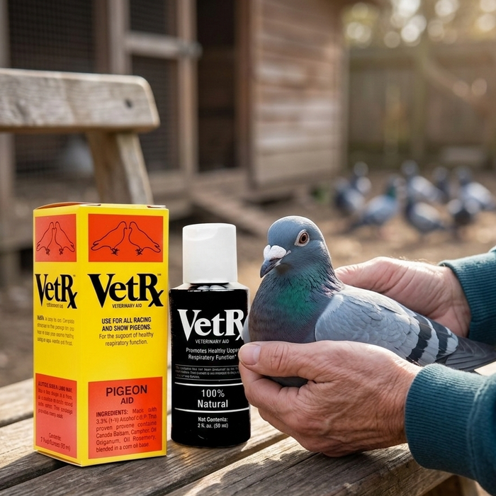 VetRx Pigeon Relief & Prevention of Colds Roup Bird Nostrils and Throat 2 oz.