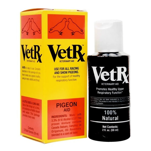 VetRx Pigeon Relief & Prevention of Colds Roup Bird Nostrils and Throat 2 oz.