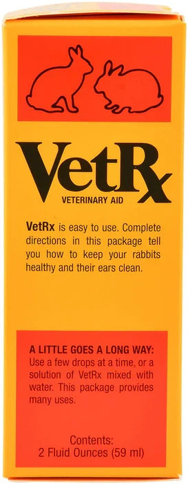 VetRx Rabbit Veterinary Aid Respiratory Relief Infections Snuffles Ear Mites 2oz.