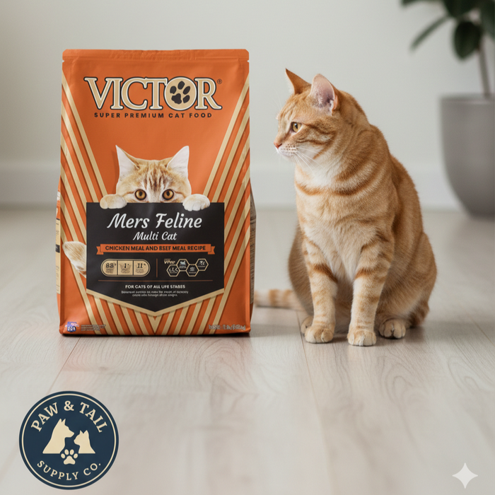 VICTOR Mers Feline High Protein Dry Cat Food 15 lb All Life Stages Skin & Coat