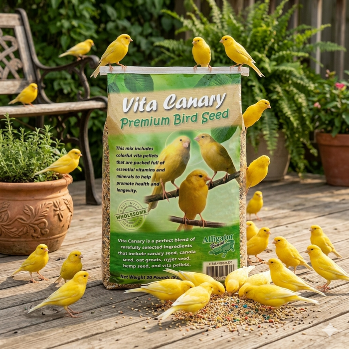 Vita Premium Canary Bird Seed 20lbs. Vitamin & Mineral Fortified Blend for Healthy Canaries