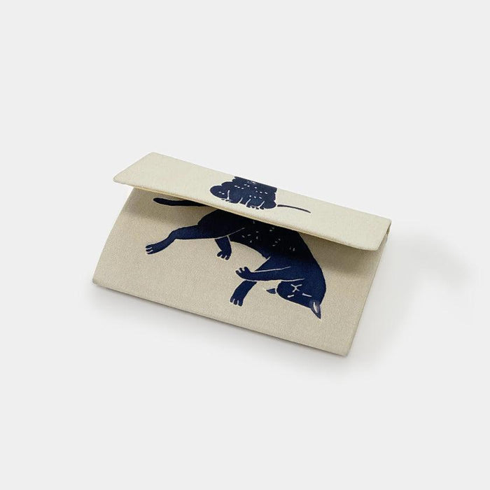 [WALLET / BAG] BUSINESS CARD HOLDER BLACK CAT | KAGA YUZEN | J.Flavor * HIROYUKI KIKUTA