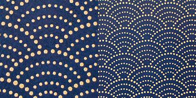WAVE PATTERN 004 (NAVY BLUE BASECOAT WITH WHITE LACQUER)