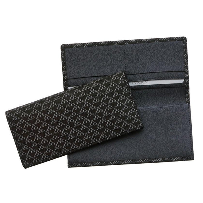 [WALLET] BUNDLE WALLET C WAVE SCALES (BLACK BASECOAT WITH GRAY LACQUER) | KOUSHU INDEN (LACQUERED DEERSKIN CRAFTS)| INDEN-YA