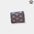 [WALLET] BUNDLE WALLET E HYDRANGEA (NAVY BLUE BASECOAT WITH WHITE LACQUER) | KOUSHU INDEN (LACQUERED DEERSKIN CRAFTS)| INDEN-YA