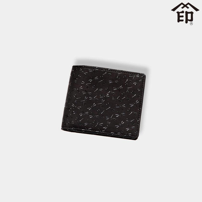 [WALLET] BUNDLE WALLET F DRAGONFLY (BLACK BASECOAT WITH BLACK LACQUER) | KOUSHU INDEN (LACQUERED DEERSKIN CRAFTS)| INDEN-YA
