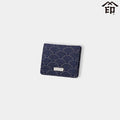 [WALLET] COIN PURSE F WAVE PATTERN (NAVY BLUE BASECOAT WITH WHITE LACQUER) | KOUSHU INDEN (LACQUERED DEERSKIN CRAFTS)| INDEN-YA