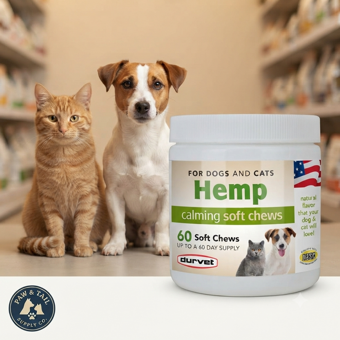 Wellness Grain free Cat Durvet Hemp Calming Soft Chews Dogs & Cats 60 Count