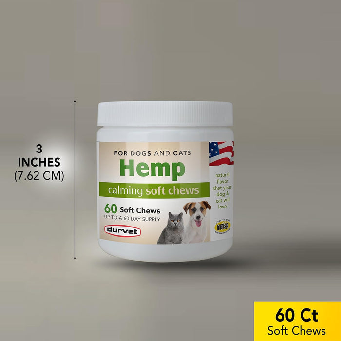 Wellness Grain free Cat Durvet Hemp Calming Soft Chews Dogs & Cats 60 Count
