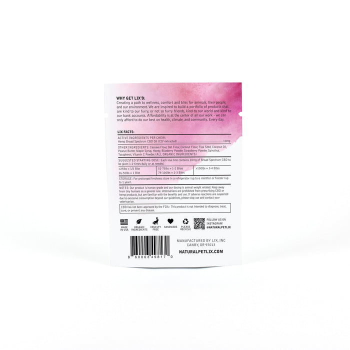 Flavorless CBD BITES soft chews for dogs and cats | Organic Chews for Anxiety Mobility & Inflammation