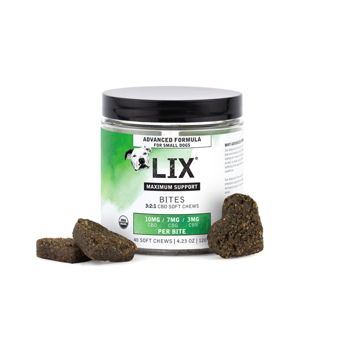 LIX Small Advanced Formula 3:2:1 CBD BITES 40ct | Advanced Senior Pet Support