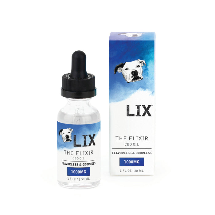 The Elixir 1000mg CBD oil 4 pack bottles front view