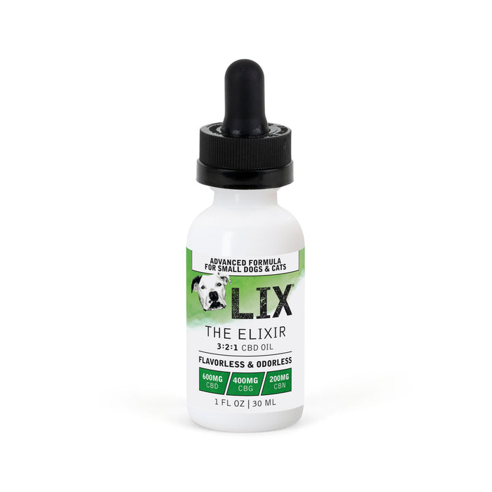 Flavorless small pet CBD ELIXIR with CBD CBG and CBN | LIX