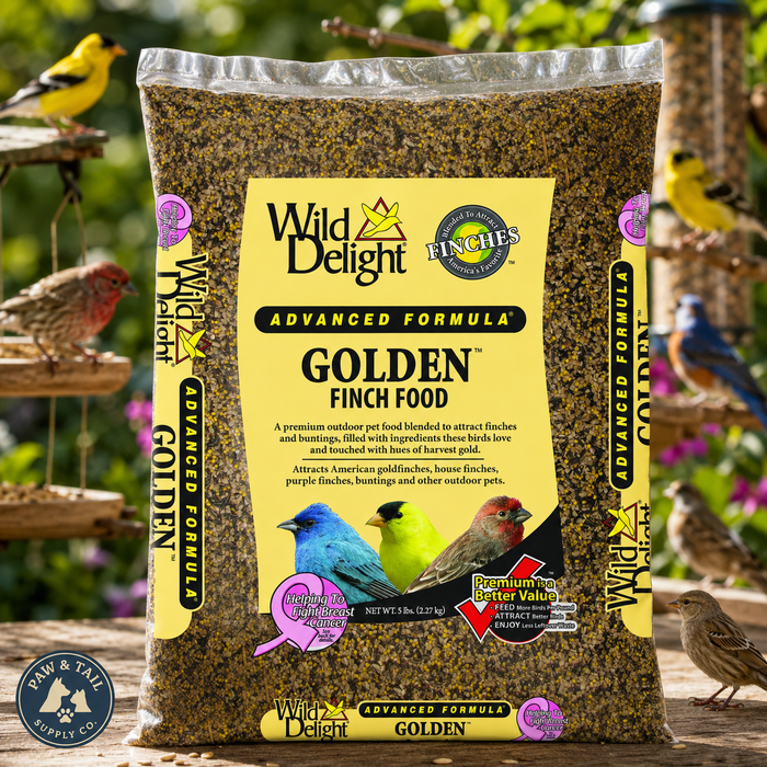 Wild Delight Golden Finch Wild Bird Food Nyjer Seed Blend 5lbs. Bag