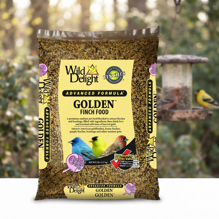 Wild Delight Golden Finch Wild Bird Food Nyjer Seed Blend 5lbs. Bag