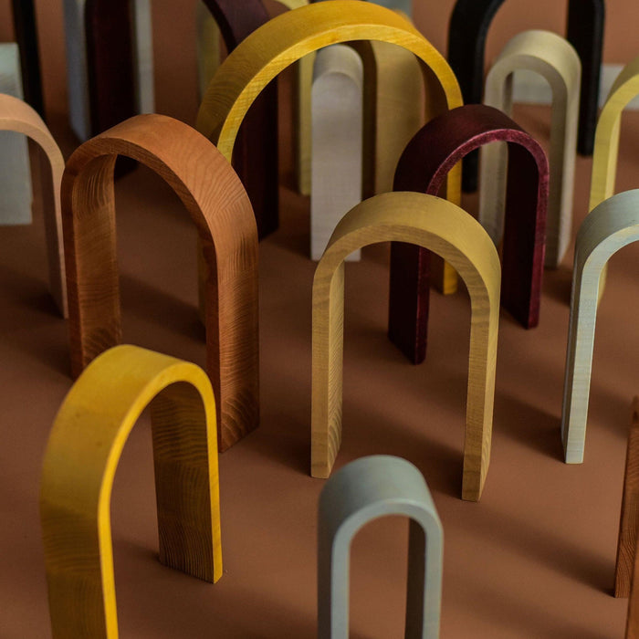 Big Wooden Rainbow Stacker Pastel Colours - Ruby & Grace