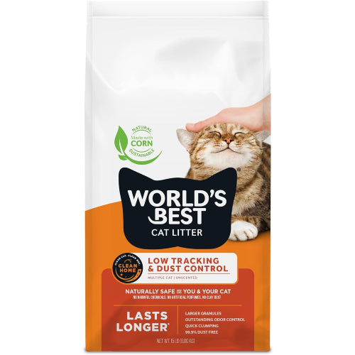 Worlds Best Low Tracking & Dust Control Unscented Cat Litter