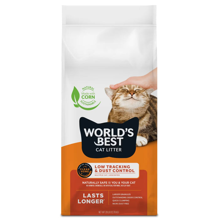 Worlds Best Low Tracking & Dust Control Unscented Cat Litter