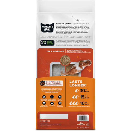 Worlds Best Low Tracking & Dust Control Unscented Cat Litter
