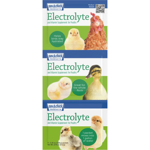Yellow Chick Waterer Kit – 2× 1 Qt Little Giant Drinkers + Sav-A-Chick Electrolytes 3-Pack