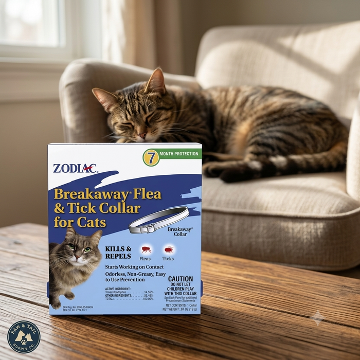 Zodiac Breakaway Flea & Tick Collar for Cats Up to 7 Months Protection 2-Pack