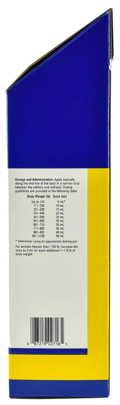 Zoetis Dectomax Cattle Pour-On Dewormer 2.5 Liter Doramectin Controls 33 Parasites