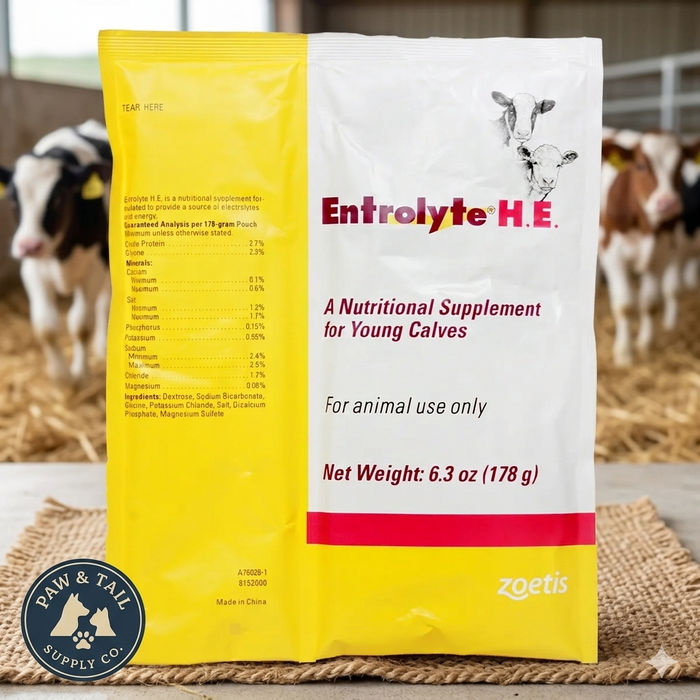 Zoetis Entrolyte H.E. Electrolyte Supplement for Young Calves 178g